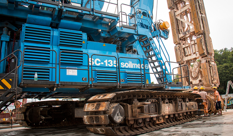SC-135 blue soilmec rig